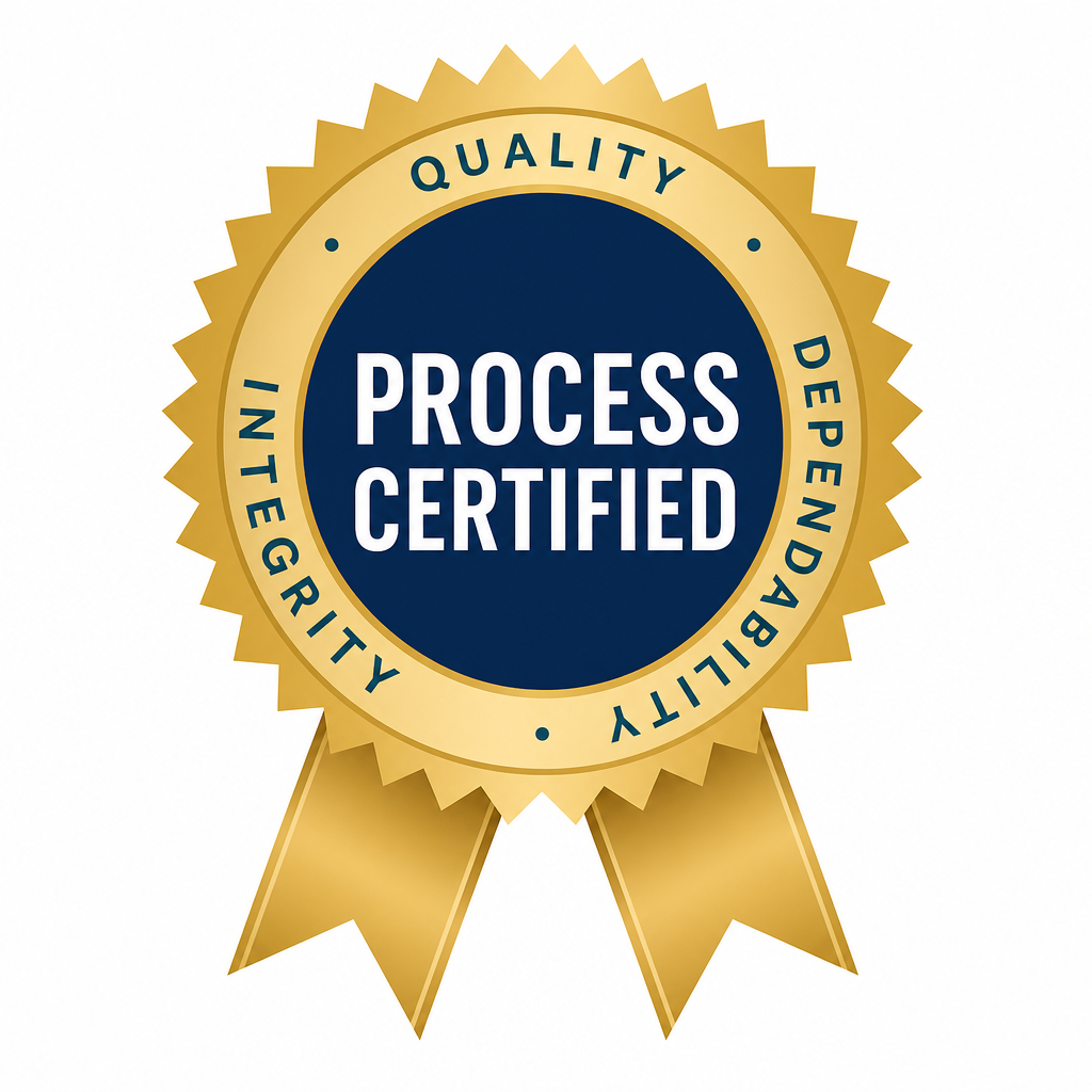 House cleaning process certified seal